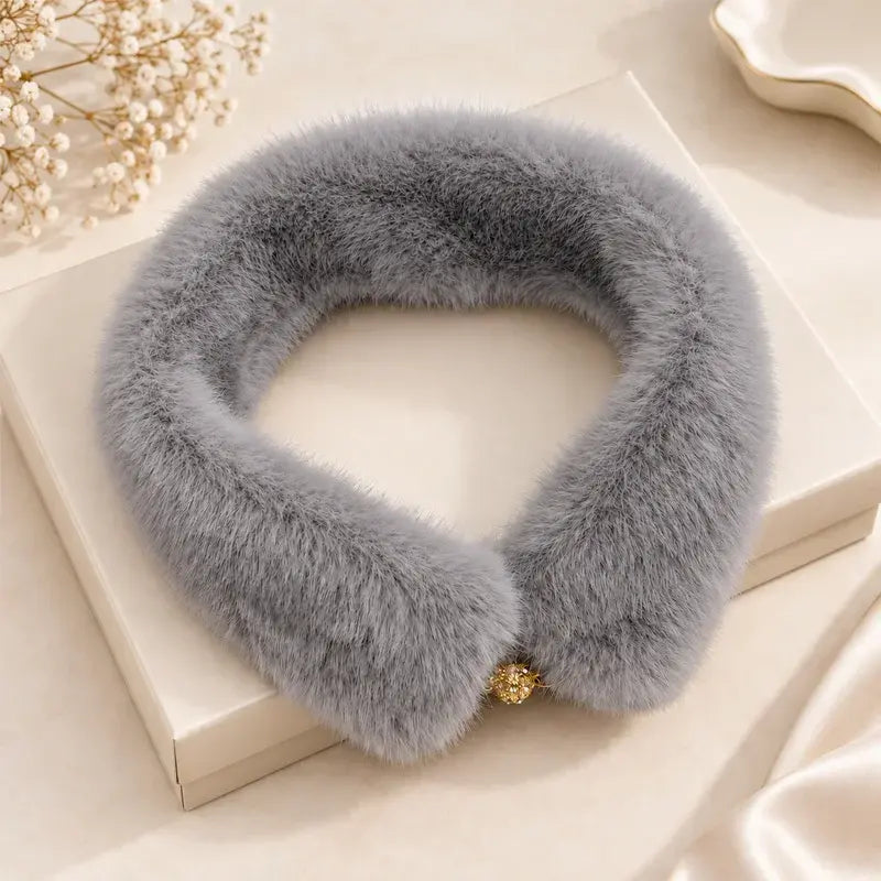 🧣 Ocieplacz na szyję ze sztucznego futra (w stylu owczej wełny) z magnetycznym zapięciem ⚡ · Ciepło i elegancja na jesień/zimę · Szybkie zakładanie · Dostępny w 6 kolorach 🌟!