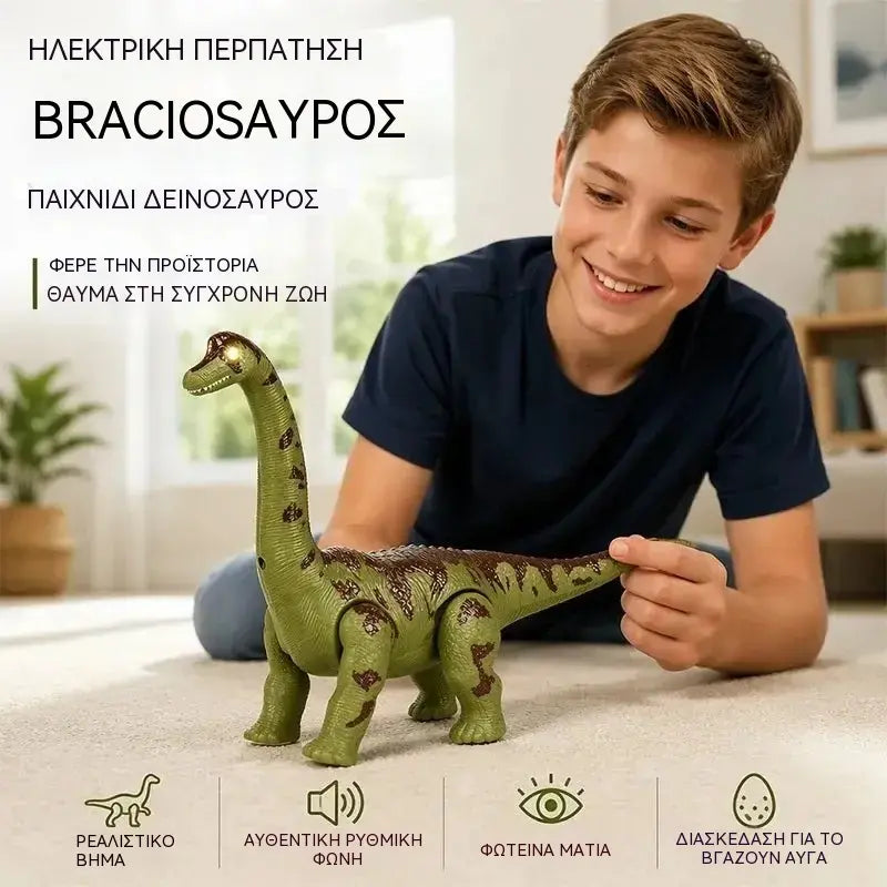 29 ευρώ το τεμάχιο🦕Ηλεκτρικός Βραχιόσαυρος που περπατά: ένα παιχνίδι-δεινόσαυρος με κίνηση, ηχητικά εφέ και μάτια που φωτίζονται με LED.