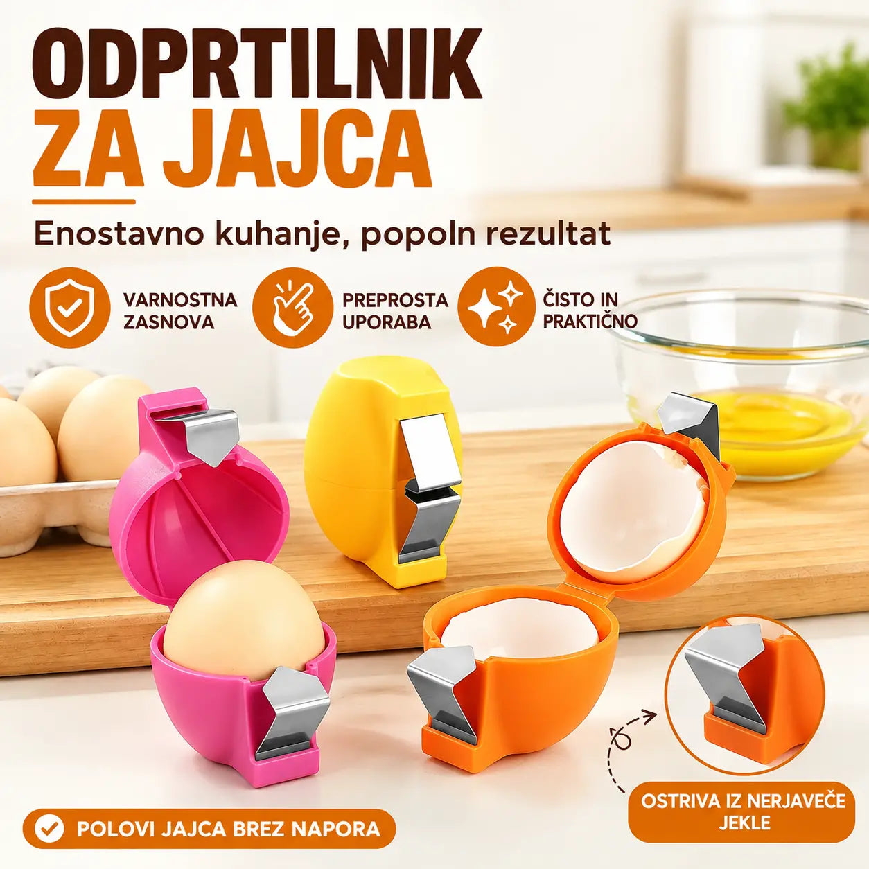 🔥50 % popust🔥Odpirač za jajca ob nakupu 3 kosov, 3 brezplačno