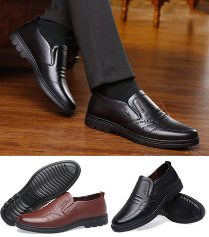 🎉🎁【Zimska posebna ponuda】👞【39-44】Muške kožne cipele za slobodno vrijeme s mekom potplatom – udobne, stylish i prikladne za poslovne prilike.