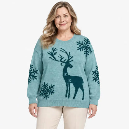 【XS-3XL/6 kolory】2026 Jesień/Zima Nowy styl Deer Jacquard Crew Neck Okrycie wierzchnie sweter