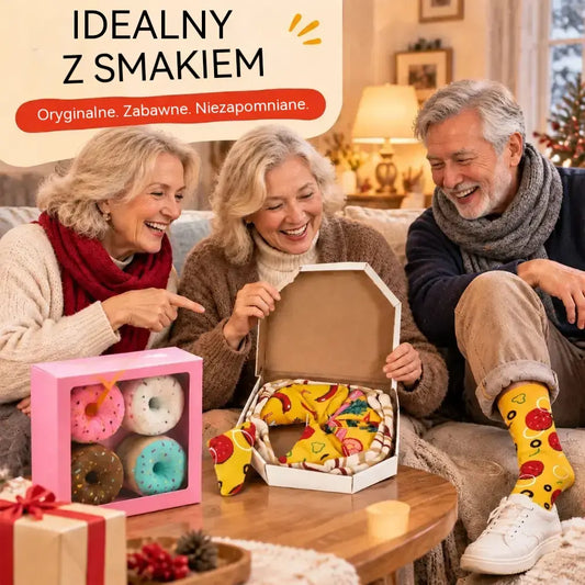 🧶🧦【4 pary za 109 zł】Zabawne skarpetki z motywem jedzenia | Noś swoje ulubione przysmaki na stopach! | Wesołe i wygodne w noszeniu.