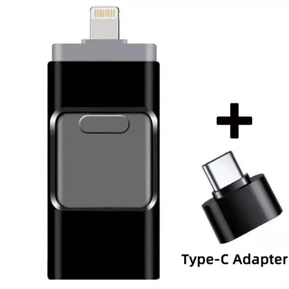 Μονάδα flash USB-C/Lightning 4 σε 1 για iPhone, iPad, Android, PC – Memory Stick OTG υψηλής ταχύτητας για δημιουργία αντιγράφων ασφαλείας φωτογραφιών