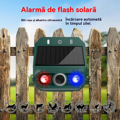 🔥Solarni ultrazvočni odganjalec ptic za zunanji odganjalec ptic z utripajočo infrardečo svetlobo ter rdečo in modro LED