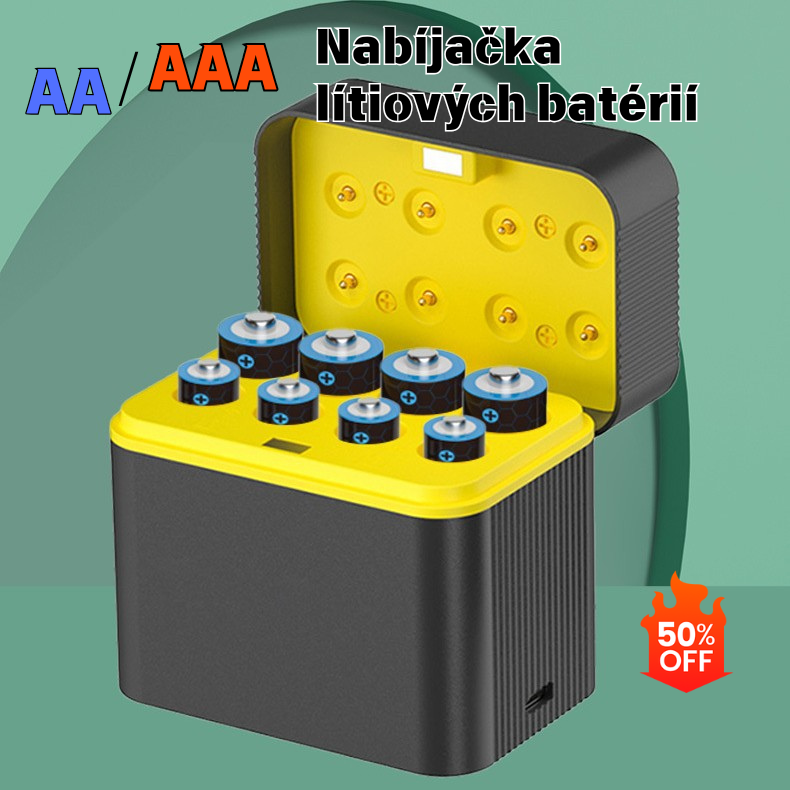 🏆Bleskový výpredaj⚡ Predaných viac ako 50 000 kusov! Takmer vypredané.💥🎁🔋Nabíjacie puzdro - Nabíjateľná lítiová batéria AA/AAA