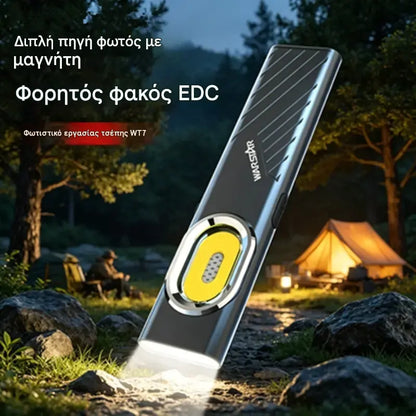 🔥 2 με 25€ | 🔦 Μίνι φωτιστικό COB LED με μαγνήτη και κλιπ — Φωτίζει χωρίς να πιάνει χώρο