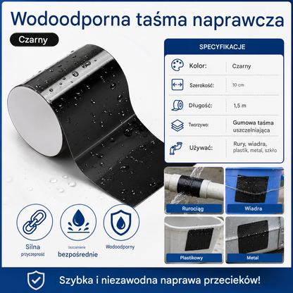 2 sztuka 89zł  🏠 Mocna, wodoodporna taśma naprawcza do rur, wiader i plastiku