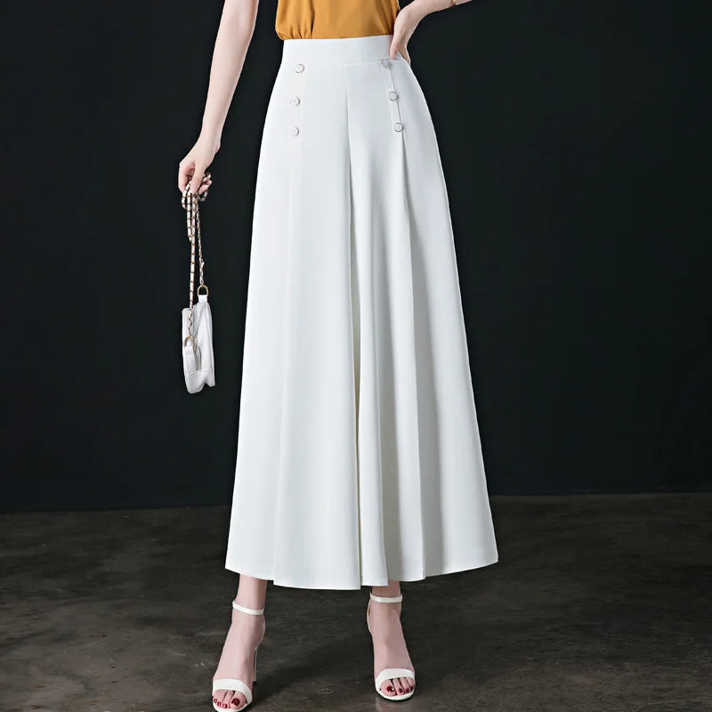 🔥【49% OFF】【Kúp 1 a 1 zadarmo】💖【M-5XL】 2026 jarní a letní dámská sukně s vysokým pasem a širokými nohami