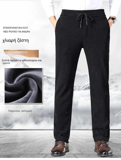 👖【L-5XL】Ανδρικό βελούδινο παντελόνι φόρμας για το φθινόπωρο/χειμώνα, σε άνετη γραμμή
