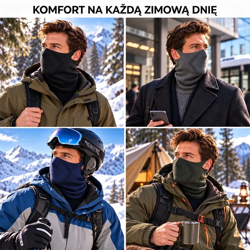 🔥Ciepła maska na twarz, rozszerzona ochrona szyi, zapewnia pełną ochronę, oddychalność i wygodę.