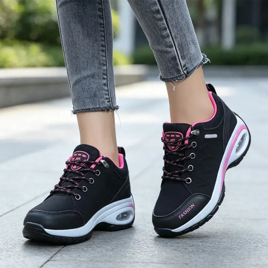 Damskie sneakersy z amortyzacją powietrzną i miękką podeszwą – casualowy styl na platformie, przewiewne i wygodne (rozmiary 36–42)