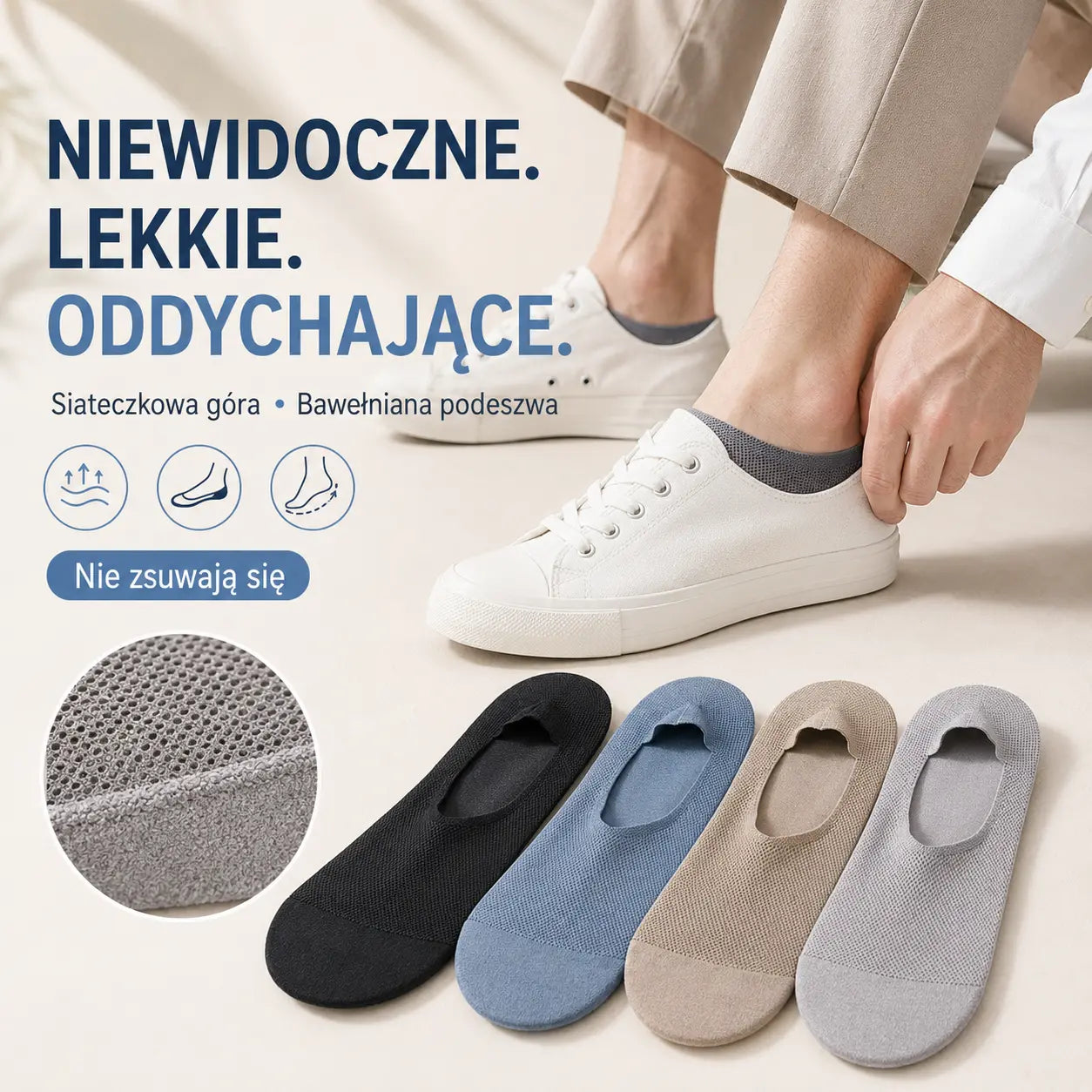 👍✨【👍7 par skarpetek 109zł】🧦Męskie oddychające skarpetki z mikrofibry