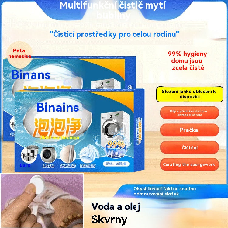 🎁【Kupte 2 a získejte 1 zdarma】✅Multifunkční šumivé čisticí tablety-Odstranění Skvrn bez Námahy – Účinné Čistící Tablety pro Každý Domov!