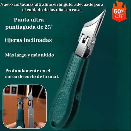 🔥【Set de 3 piezas】✂️💅Nuevos cortaúñas angulares ultra finos para manicura en casa