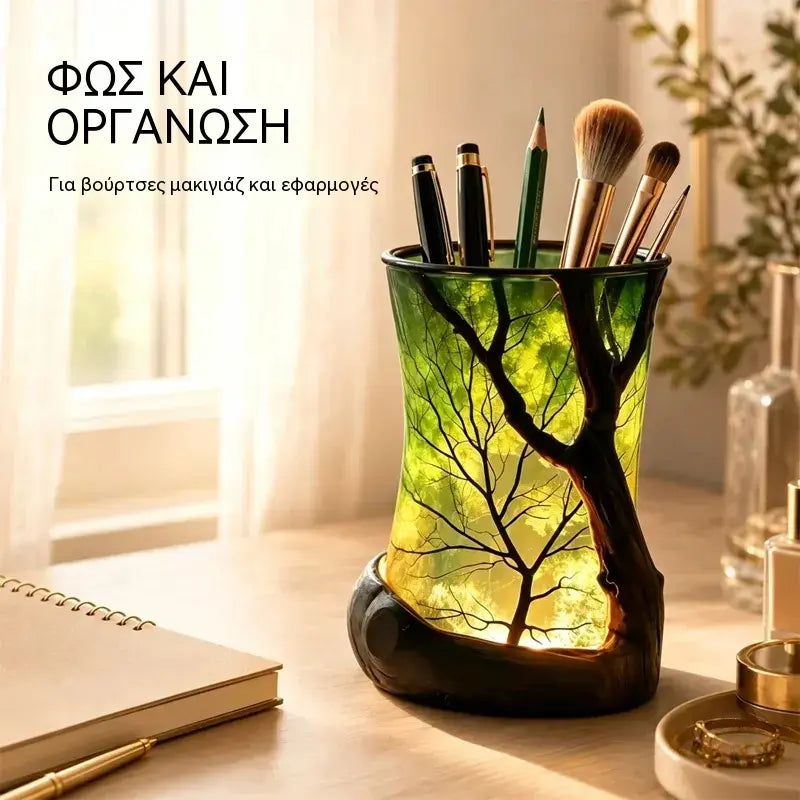 🍃✨ Μαγικό Φωτιστικό Δάσους με Σχέδιο Φύλλων | Φωτίστε το Σπίτι σας με Φυσική Γοητεία