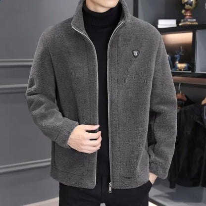 🔥🔥😍30% zniżki!🔥【M-4XL】🐏Nowa zimowa kurtka z jagnięcej skóry męska Gruby, ciepły, swobodny płaszcz męski
