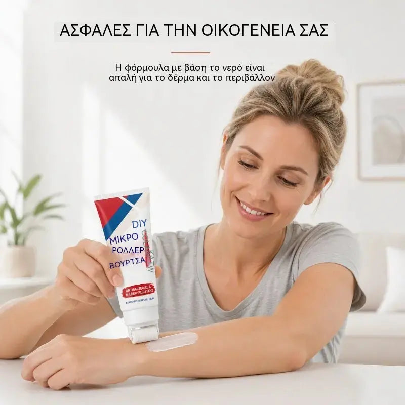 🧱🖌️✨ Αδιάβροχη πάστα επισκευής τοίχων με ενσωματωμένο μίνι ρολό-πινέλο