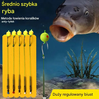 【Zestaw 5 sztuk】2 zestaw 99 zł. 🎣🐟Zestaw żyłek anty-dennych, haczyk wędkarski z pływającymi koralikami