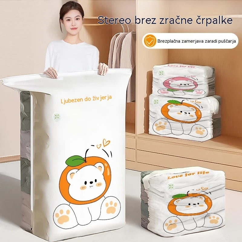✨🗃️ 5-delni komplet 💨 Velike stisljive vrečke za shranjevanje: Zračna črpalka ni potrebna, neprepustne, idealne za prihranek prostora v kovčku in doma ✈️