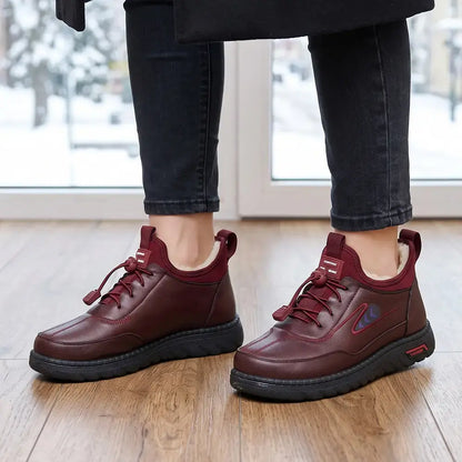 【35-41】Nowe damskie buty zimowe dla mam i seniorek – ocieplane, grube, z wełny owczej, ciepłe, wodoodporne, krótkie botki