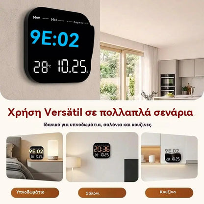 🕰️ Ψηφιακό Ρολόι Σπιτιού/Γραφείου: Ήπιο ξύπνημα, πείτε αντίο στα ενοχλητικά ξυπνητήρια! Ρυθμιζόμενη φωτεινότητα, αθόρυβη λειτουργία τη νύχτα.