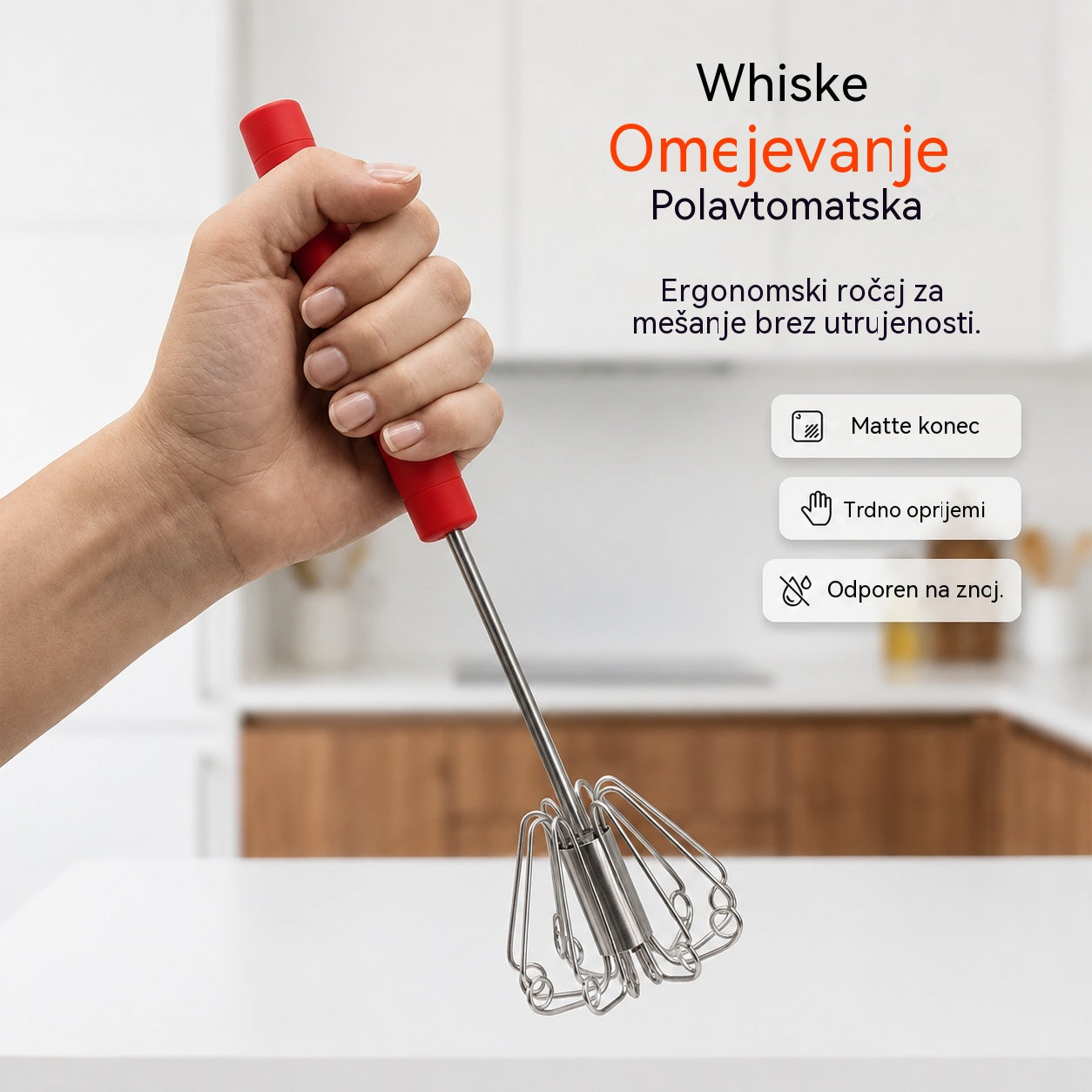 🥳Kupite 1, dobite 1 gratis💪 50 % popusta! Polavtomatska ročna metlica za jajca: pritisnite in zavrtite – elektrika ni potrebna. Stepe jajca in smetano v nekaj sekundah. Prijazno do vaših zapestij! ✨🧁