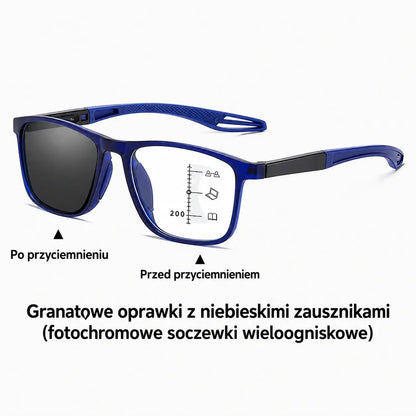 Fotochromowe, ultralekkie okulary do czytania o wysokiej przejrzystości, specjalnie zaprojektowane dla osób starszych