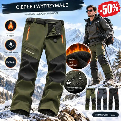 🏃‍♂️【S–5XL】2026 Nowe męskie spodnie outdoorowe na jesień i zimę – ciepłe, polarowe, wodoodporne i wiatroszczelne