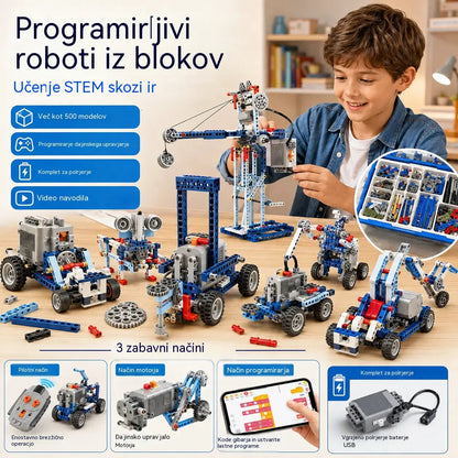 【396 kosov】【Pakirano v vrečki - brez napajalnika】31 evrov🤖🧩【Časovno omejen 50 % popust】Otroški komplet električnega robota za sestavljanje