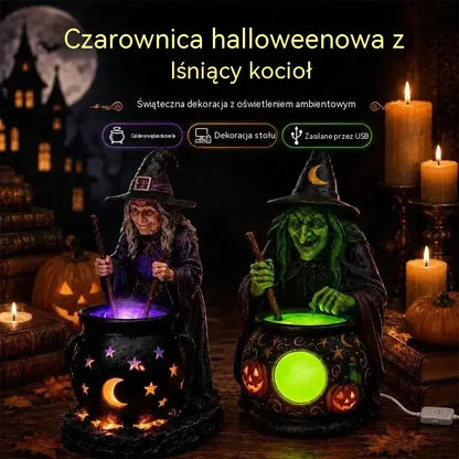 🧙‍♀️🎃 Figurka czarownicy na Halloween w kotle