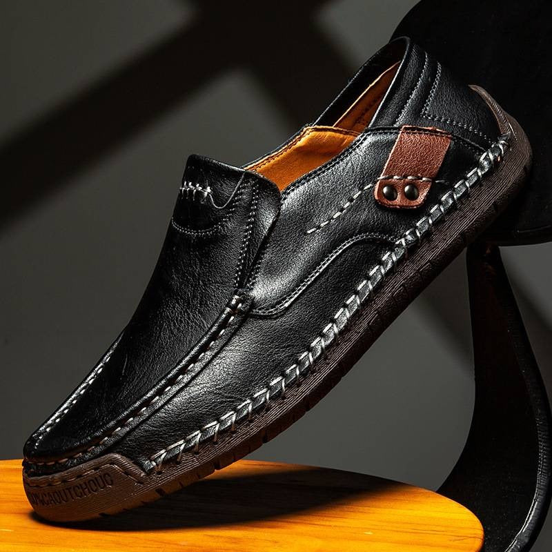 【38-48】Nuevos mocasines de cuero hechos a mano para otoño e invierno 2025
