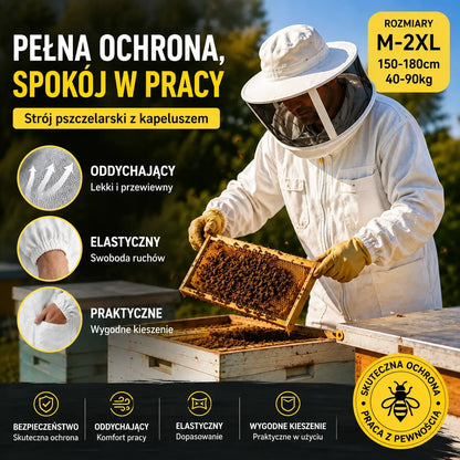 【M-2XL】🐝Kombinezon pszczółki wykonany z bawełnianej siateczki 3D