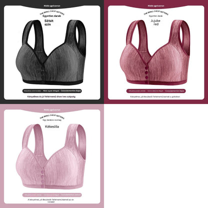 😍👙【3 τεμάχια】【45-85 κιλά】Γυναικείο σουτιέν χωρίς μπανέλα με κλείσιμο μπροστά