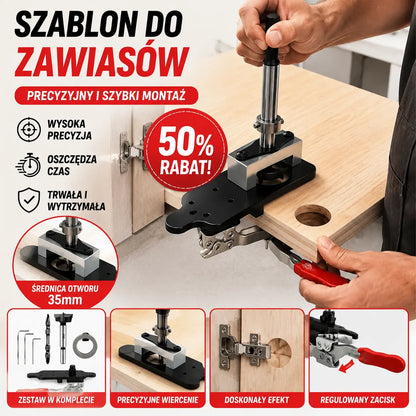 【🔥1 zestaw 6 sztuk】Narzędzie do otwierania otworów na zawiasy do drewna. Lokalizator otworów na zawiasy drzwi szafy 35 mm