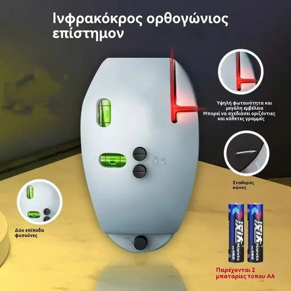 🔴 Αλφάδι λέιζερ ορθής γωνίας 2 σε 1 – Γρήγορη ακρίβεια χωρίς σπάγκο σήμανσης