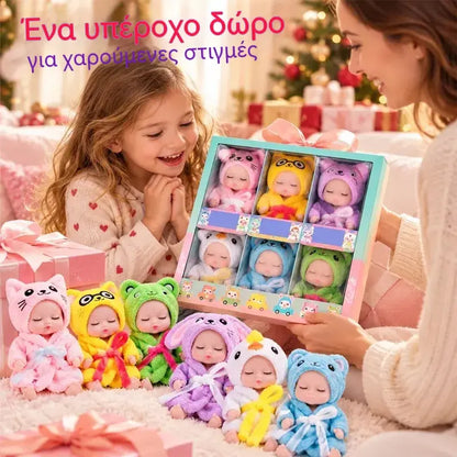 👶 Σετ Δώρου με Κούκλες-Μωρά Reborn – Τυλιγμένες σε Στολές Ζώων! Αξιολάτρευτα Πρόσωπα Μωρών που Κοιμούνται · Σετ 6 Κουκλών σε Κουτί Δώρου · Το Τέλειο Δώρο για Παιδιά!
