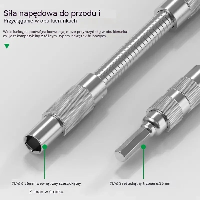 【Zestaw 20 elementów】 Obrotowy o 360°, elastyczny wałek magnetyczny o długości 300 mm | Zawiera 20 śrubokrętów o różnych rozmiarach, co ułatwia dotarcie do trudno dostępnych miejsc.