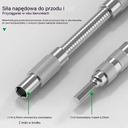 【Zestaw 20 elementów】 Obrotowy o 360°, elastyczny wałek magnetyczny o długości 300 mm | Zawiera 20 śrubokrętów o różnych rozmiarach, co ułatwia dotarcie do trudno dostępnych miejsc.