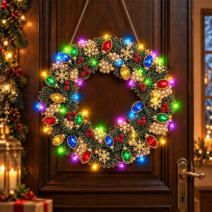 🎄✨ DIY Χριστουγεννιάτικο Φωτιστικό με Μαργαριτάρια και Διαμάντια | Κρεμαστό Στολίδι με Φωτάκια LED | Δημιουργικές Χριστουγεννιάτικες Κατασκευές 💎