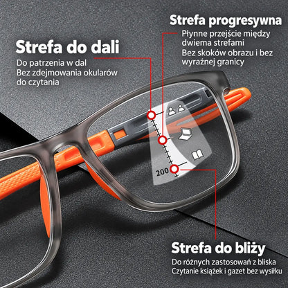 Fotochromowe, ultralekkie okulary do czytania o wysokiej przejrzystości, specjalnie zaprojektowane dla osób starszych