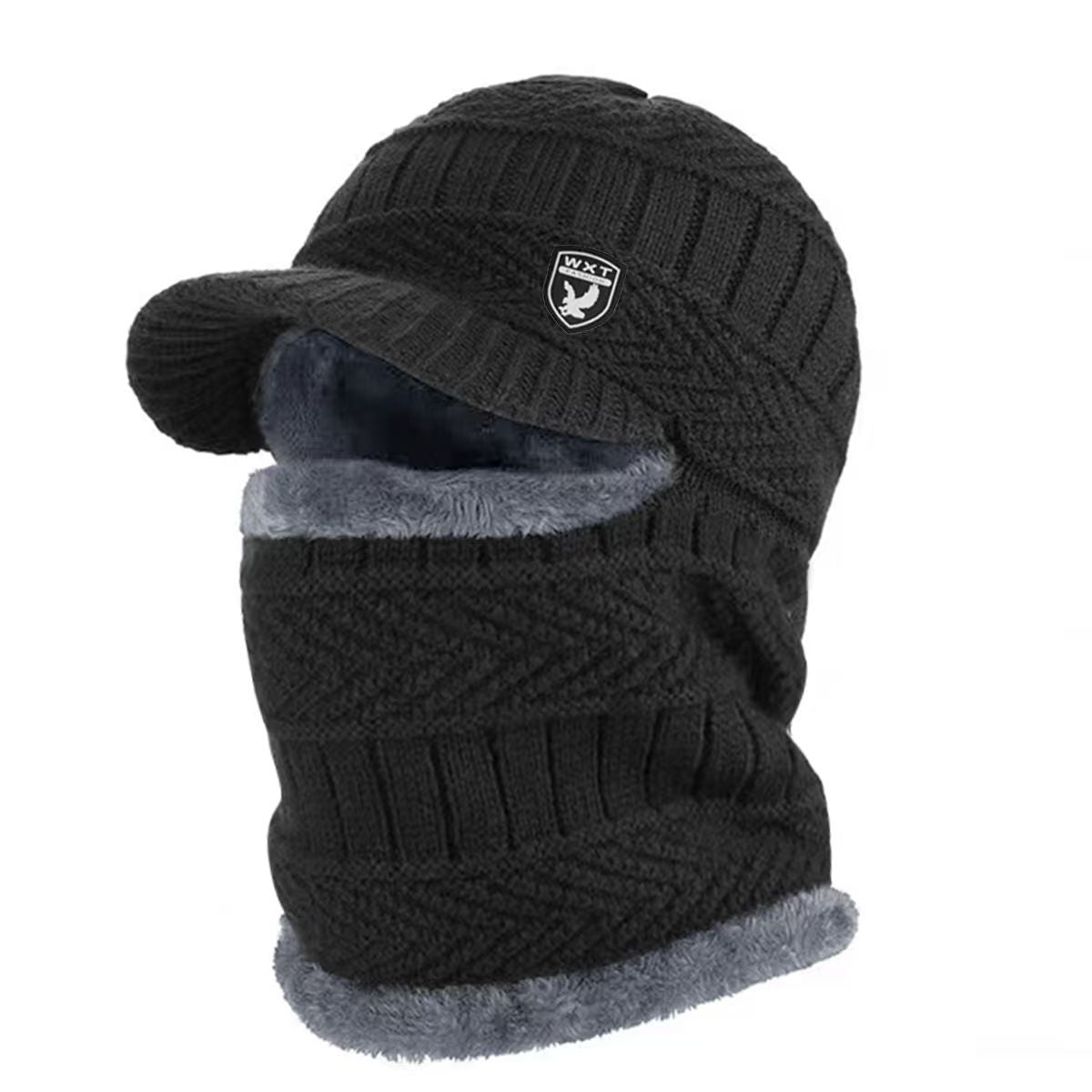 🔥Gorro de lana grueso de una sola pieza, resistente al viento, para exteriores.
