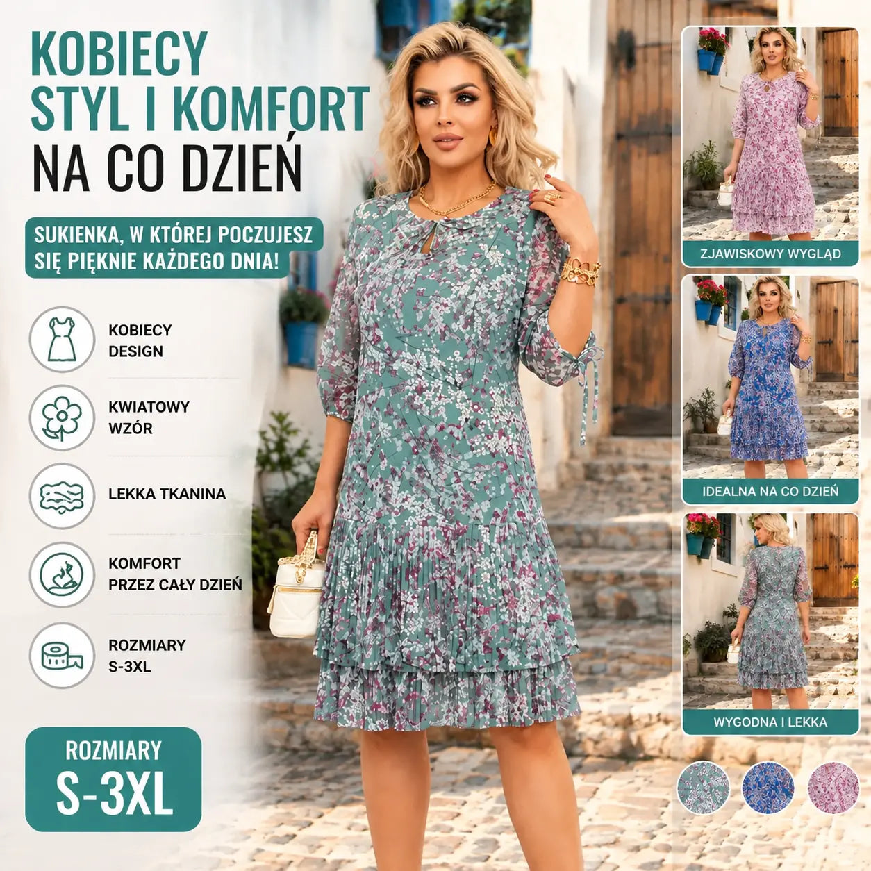 💥49% zniżki💥💕【S-5XL】Modna sukienka na wiosnę i lato 2026