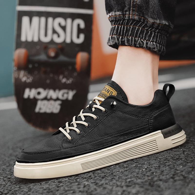 【39-44】 Zapatos casuales de cuero antideslizantes, ligeros, resistentes al desgaste y para hombre