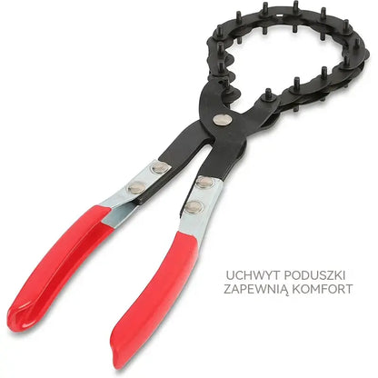 Szczypce do cięcia miedzianych i aluminiowych rur wydechowych w samochodach.
