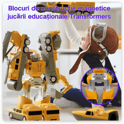🎁👶【50% DE DESCUENTO】【16/26/35 piezas】Bloques magnéticos de construcción, juguetes educativos Transformers