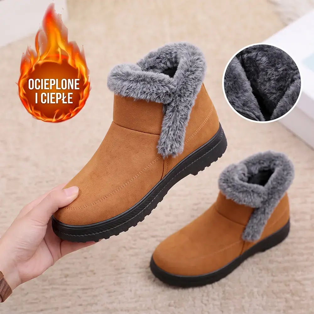👢【36-43】✨Wsuwane śniegowce damskie z futerkiem😍