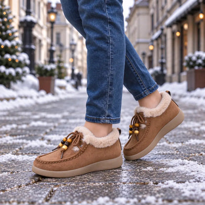【36-41】Damskie buty zimowe – ocieplane, grube, krótkie botki, modne, ciepłe, przeciwśniegowe
