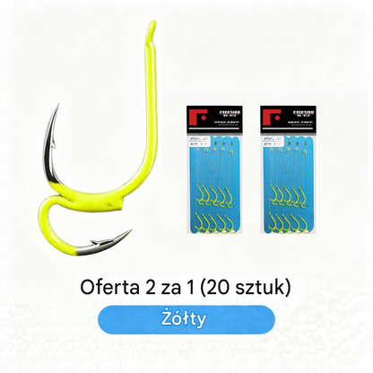 🔥 Kup 1, a 1 dostaniesz gratis ❤️‍🔥 (20 sztuk) Ultra ostre klasyczne podwójne haczyki wędkarskie
