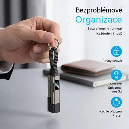 【Kupte 1, získejte 1 zdarma】🔌 Nabíjecí kabel 4 v 1 s digitálním displejem a klíčenkou – rychlé nabíjení, odolný proti zlomení a kompaktní