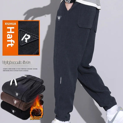 🔥【M-5XL】👖Νέο ανδρικό χειμερινό παντελόνι – από χοντρό κοτλέ ύφασμα με βελούδινη επένδυση· ζεστό, casual ανδρικό παντελόνι.